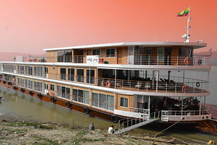 A local boat is getting popular in Myanmar